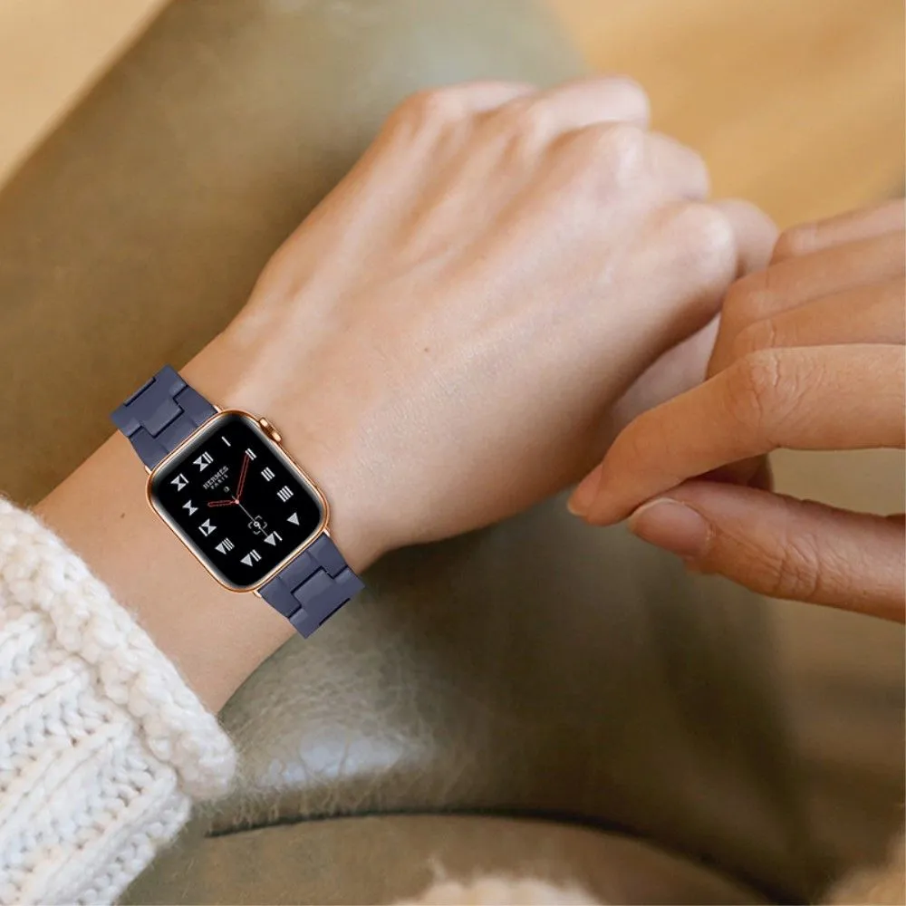 Apple Watch (41mm) 3 bead resin watch strap - Midnight Blue
