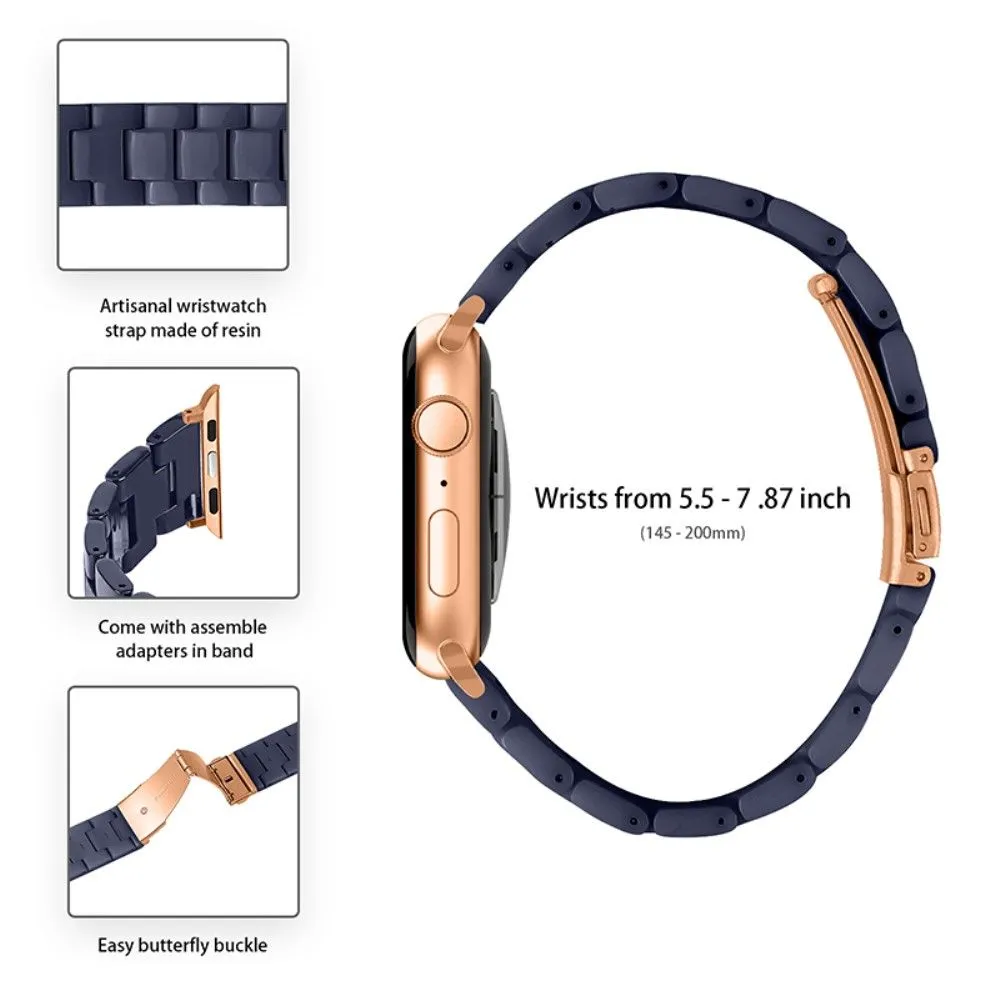 Apple Watch (41mm) 3 bead resin watch strap - Midnight Blue