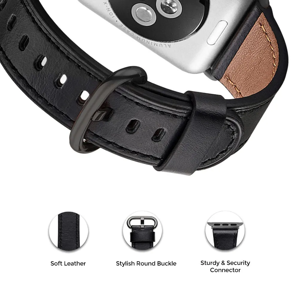 Apple Watch 41mm / 40mm / 38mm | Leather Watch Band Strap | Pink