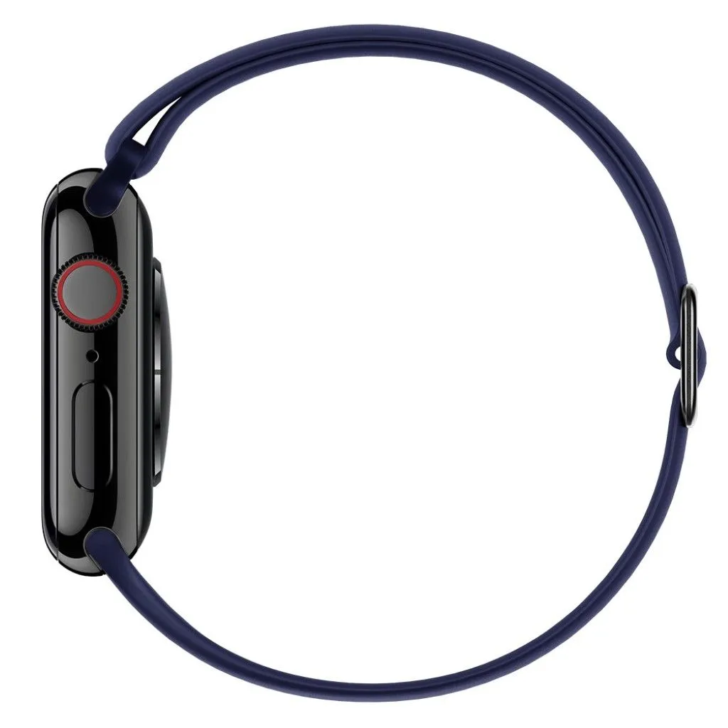 Apple Watch 44mm elastic silicone watch strap - Midnight Blue