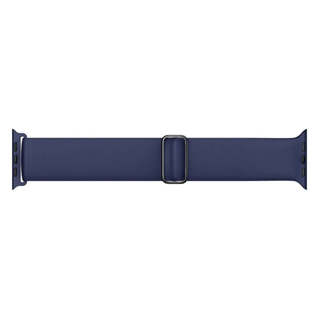 Apple Watch 44mm elastic silicone watch strap - Midnight Blue