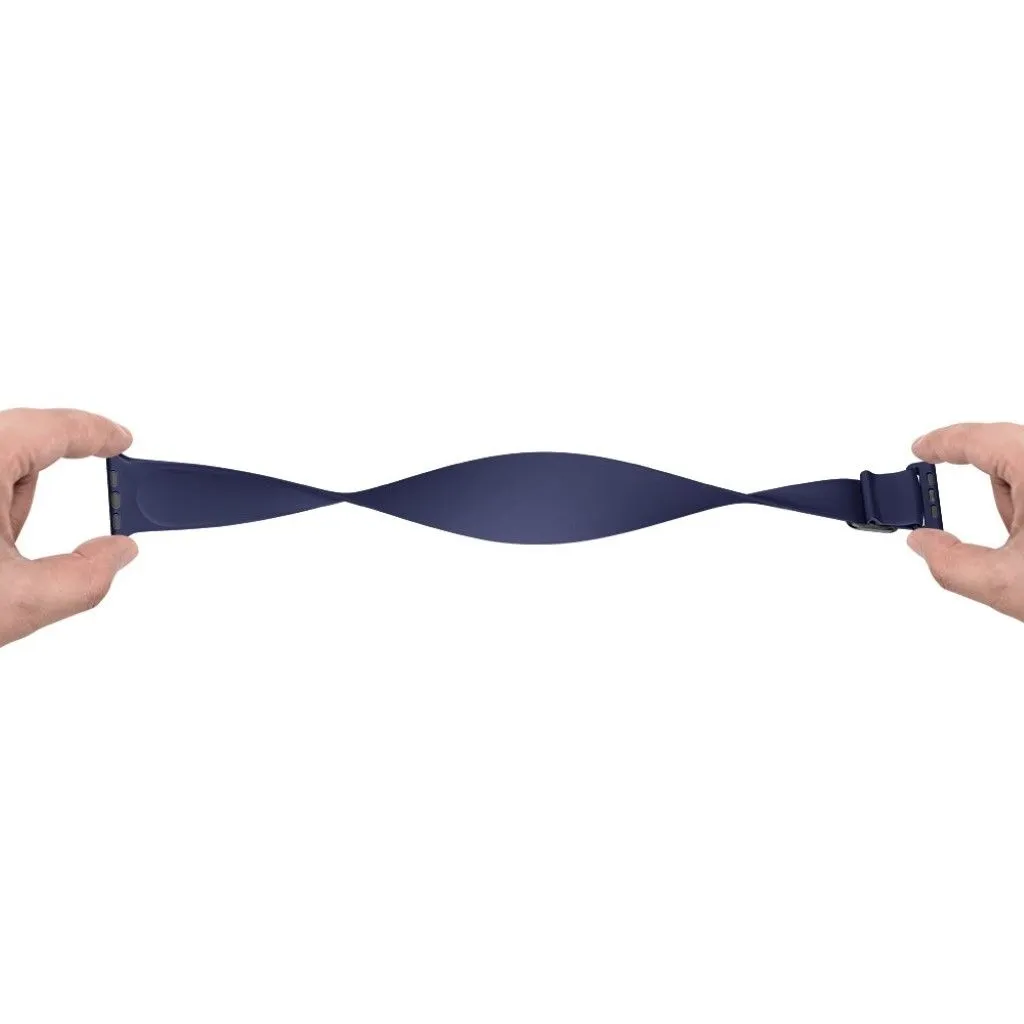 Apple Watch 44mm elastic silicone watch strap - Midnight Blue