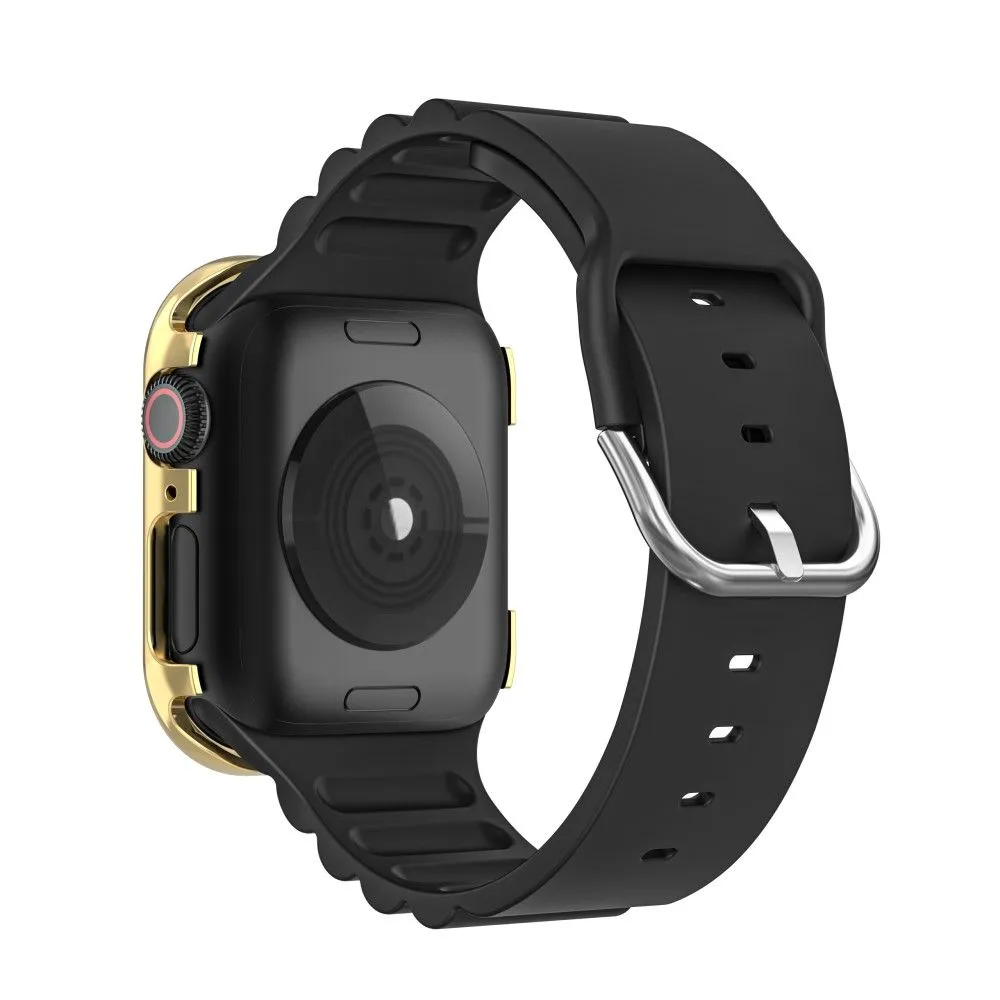 Apple Watch 44mm rhinestone décor alloy cover - Gold