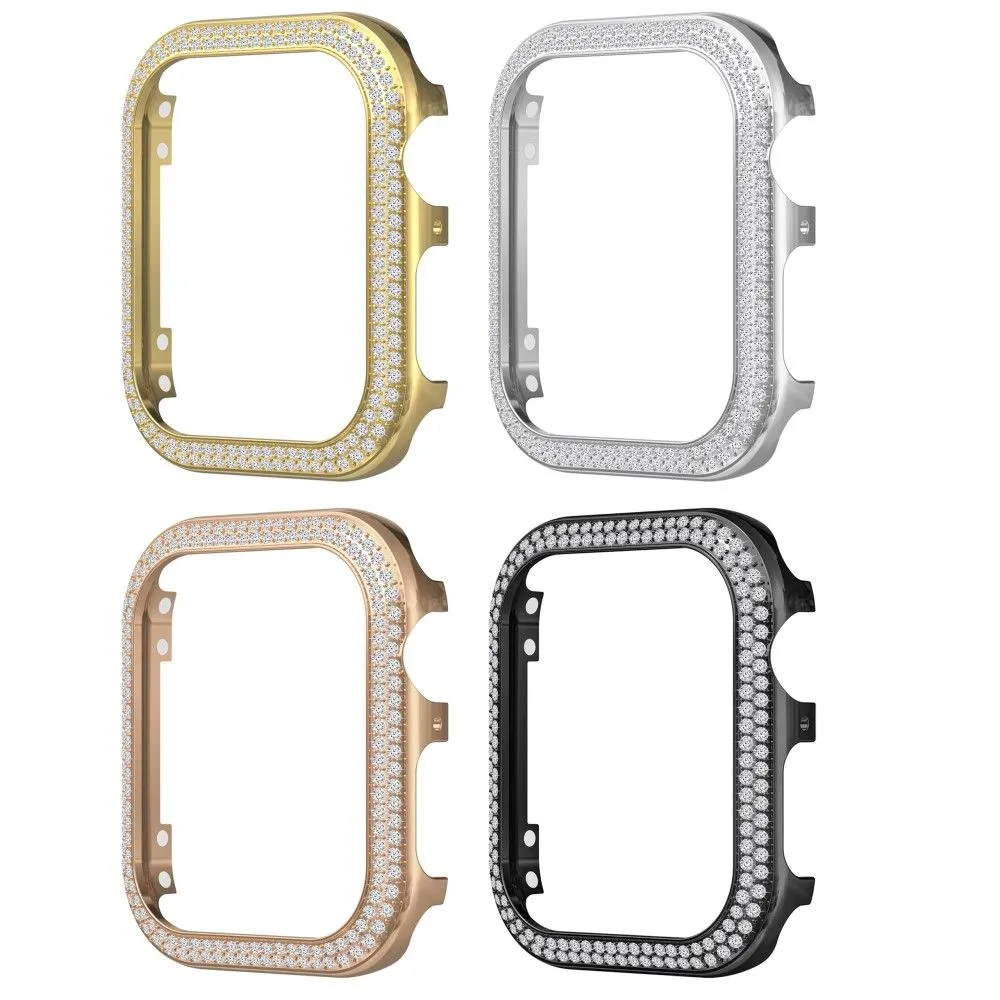 Apple Watch 44mm rhinestone décor alloy cover - Gold