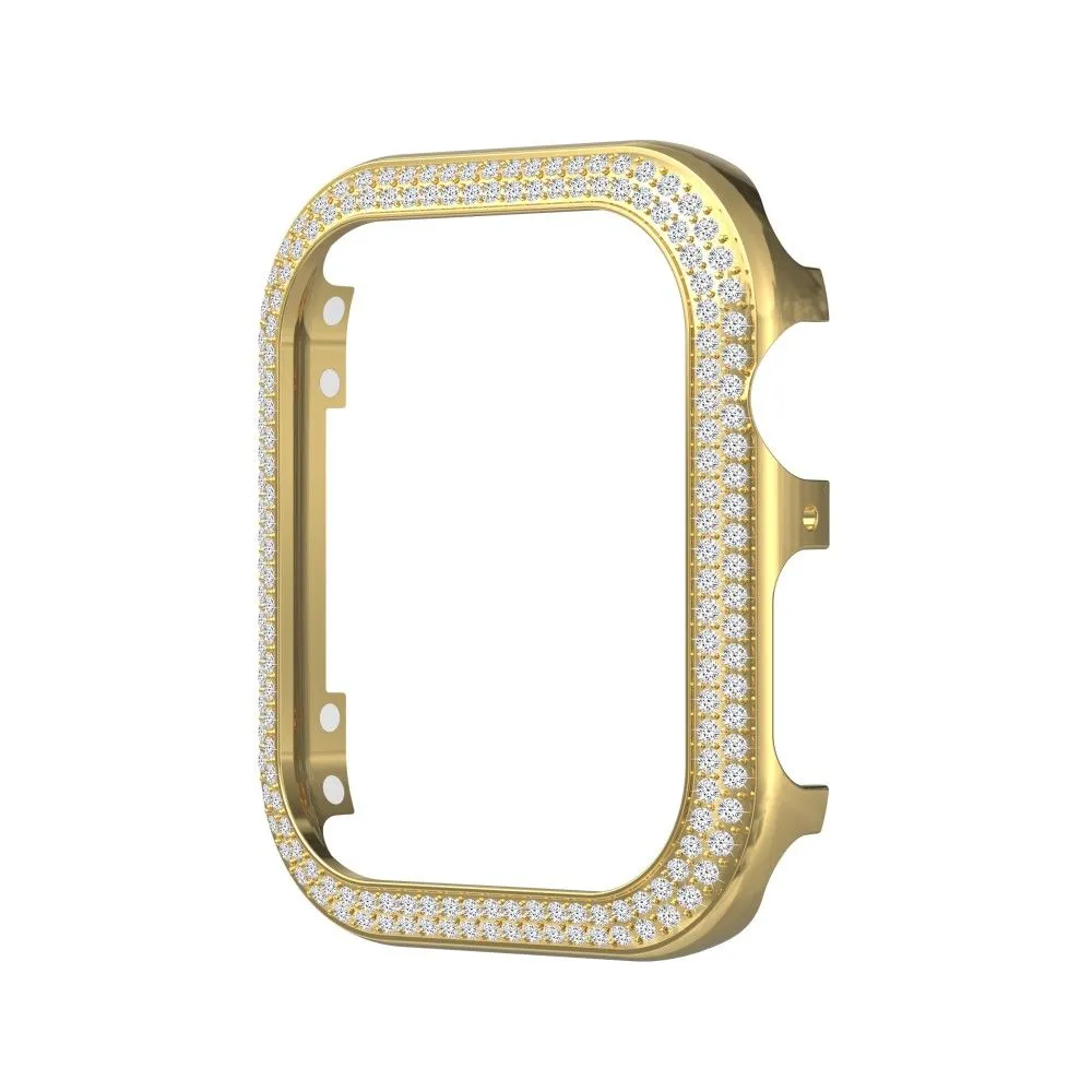 Apple Watch 44mm rhinestone décor alloy cover - Gold