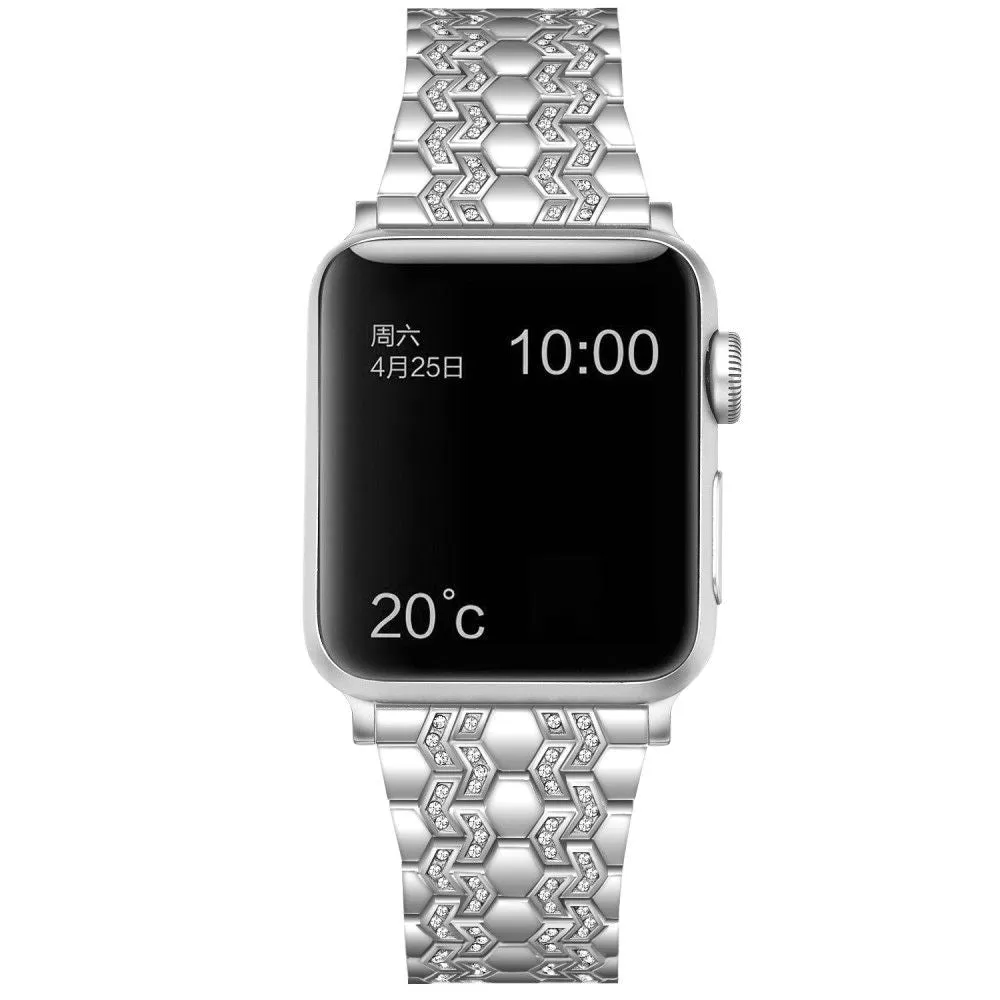 Apple Watch (45mm) bling rhinestone décor watch strap - Silver