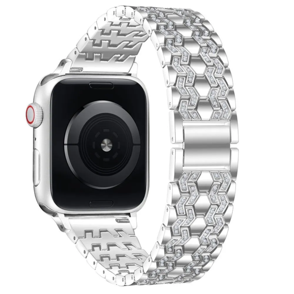 Apple Watch (45mm) bling rhinestone décor watch strap - Silver