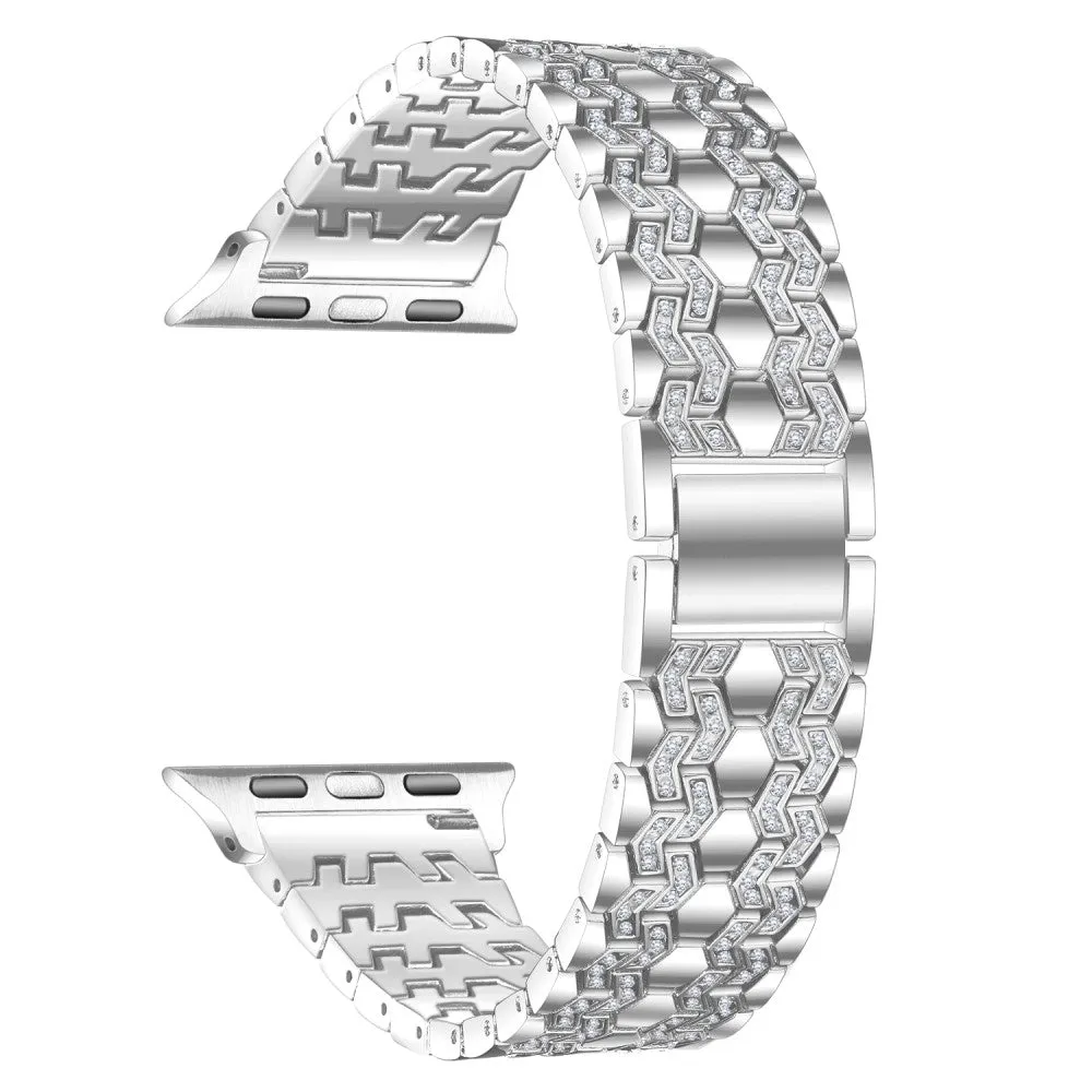 Apple Watch (45mm) bling rhinestone décor watch strap - Silver