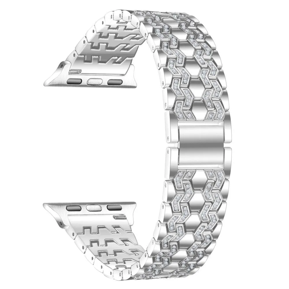 Apple Watch (45mm) bling rhinestone décor watch strap - Silver