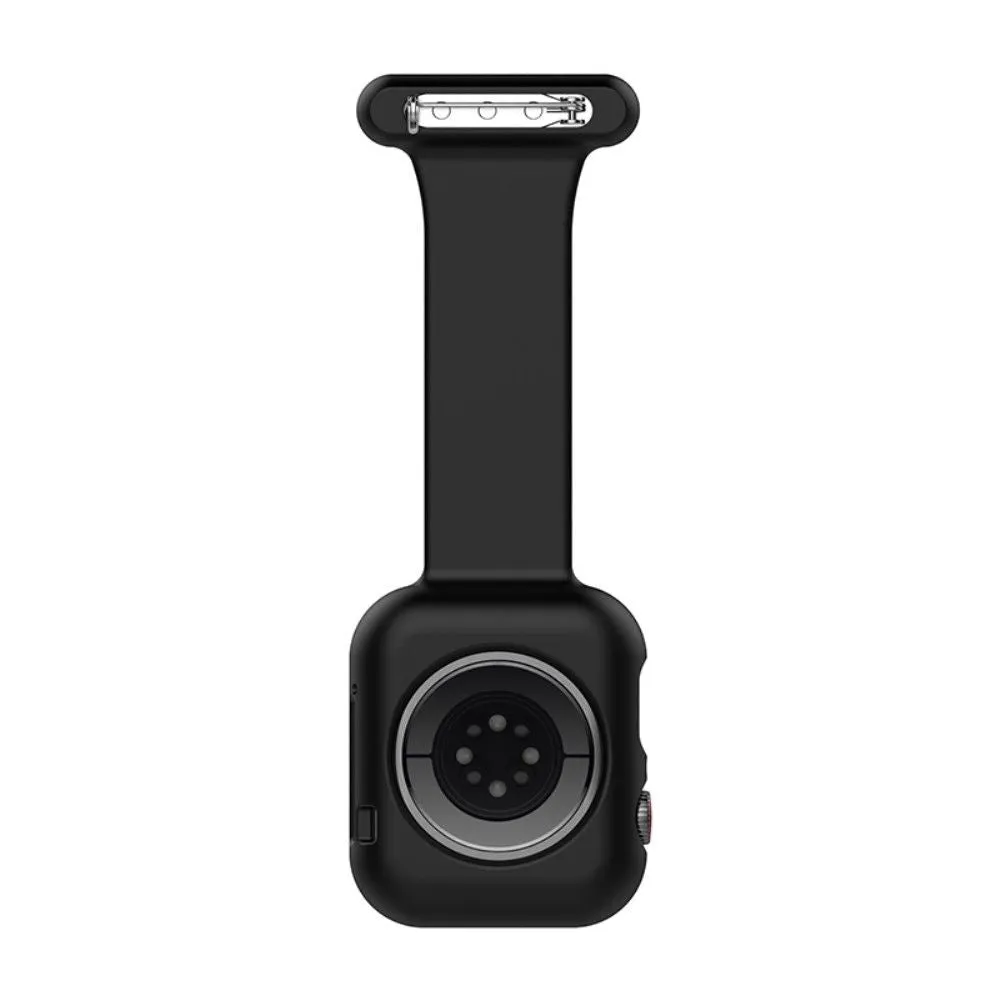 Apple Watch (45mm) doctor nurse silicone watch strap - Black