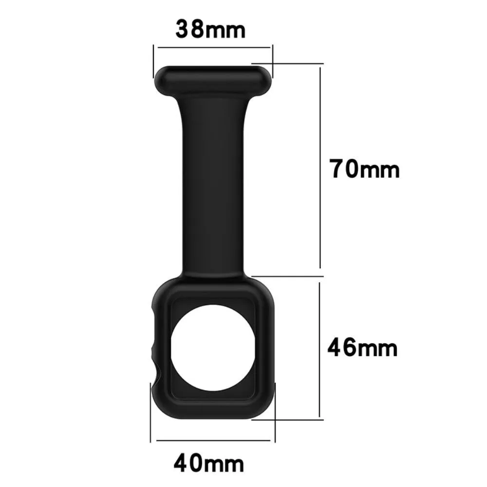 Apple Watch (45mm) doctor nurse silicone watch strap - Black
