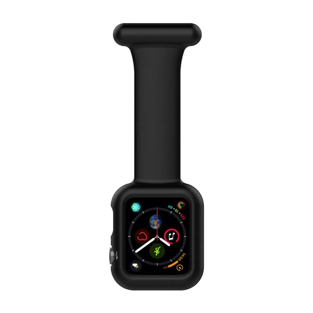 Apple Watch (45mm) doctor nurse silicone watch strap - Black