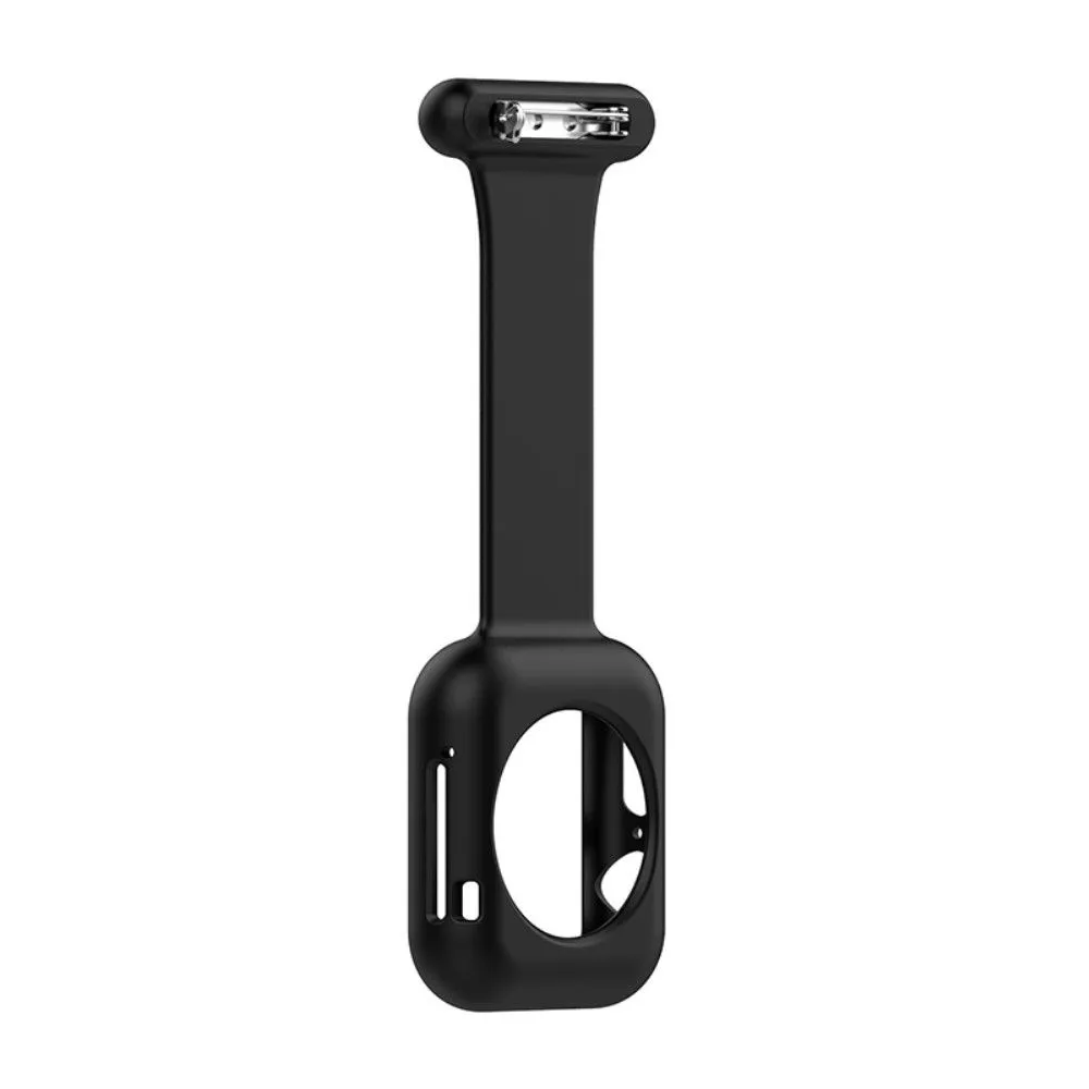 Apple Watch (45mm) doctor nurse silicone watch strap - Black