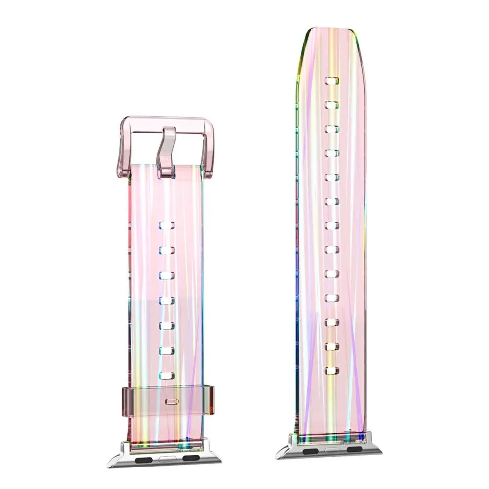Apple Watch (45mm) flexible transparent watch strap - Transparent Pink