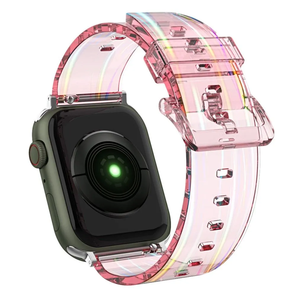 Apple Watch (45mm) flexible transparent watch strap - Transparent Pink
