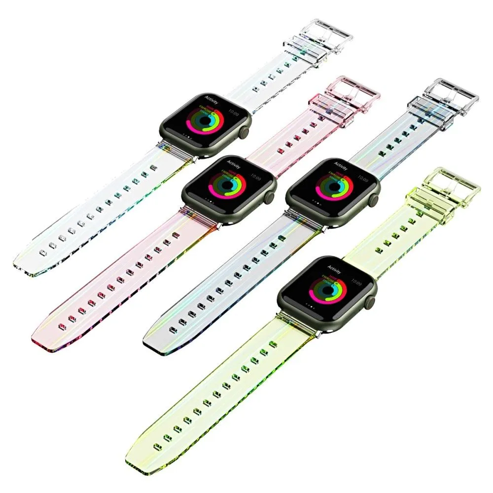 Apple Watch (45mm) flexible transparent watch strap - Transparent Pink
