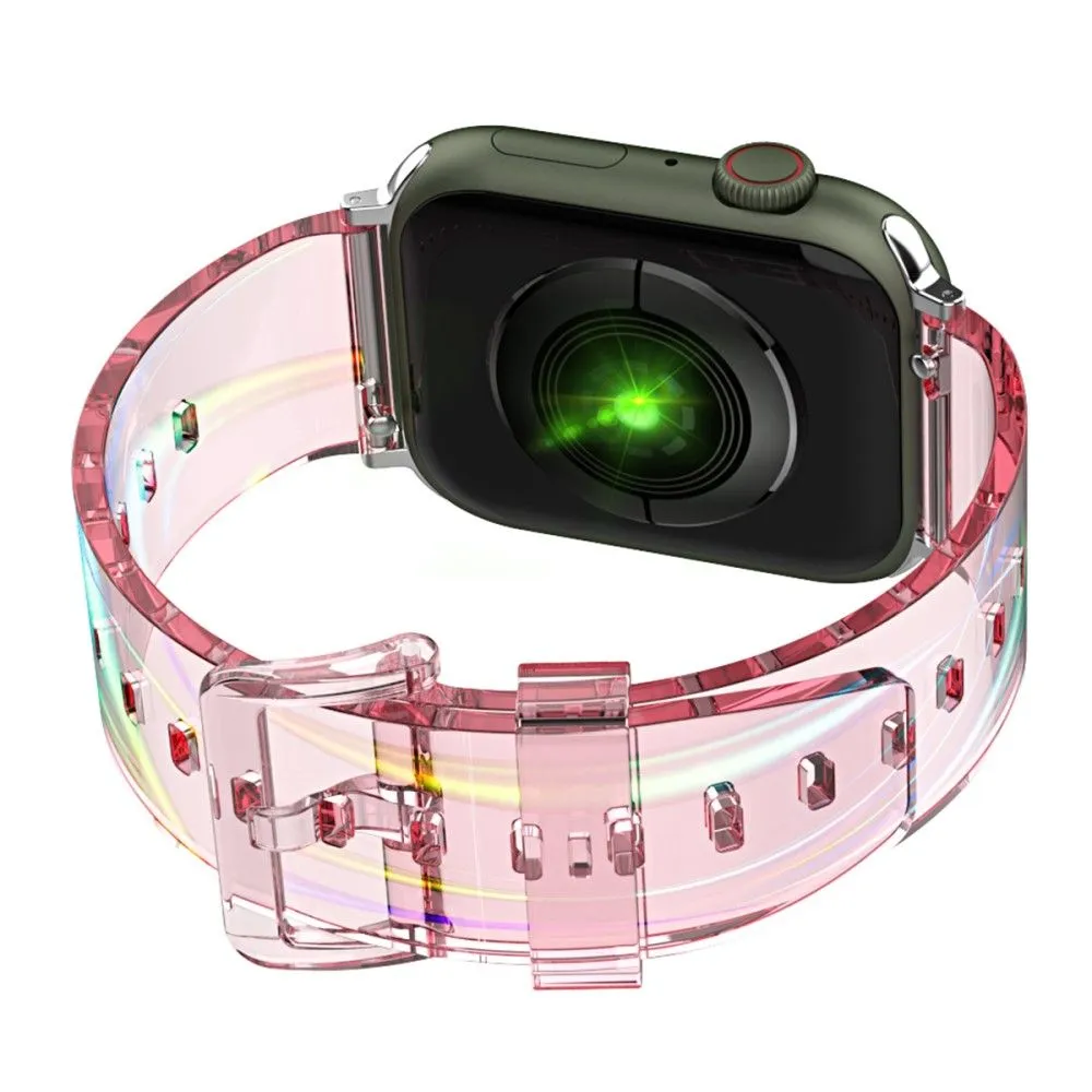 Apple Watch (45mm) flexible transparent watch strap - Transparent Pink
