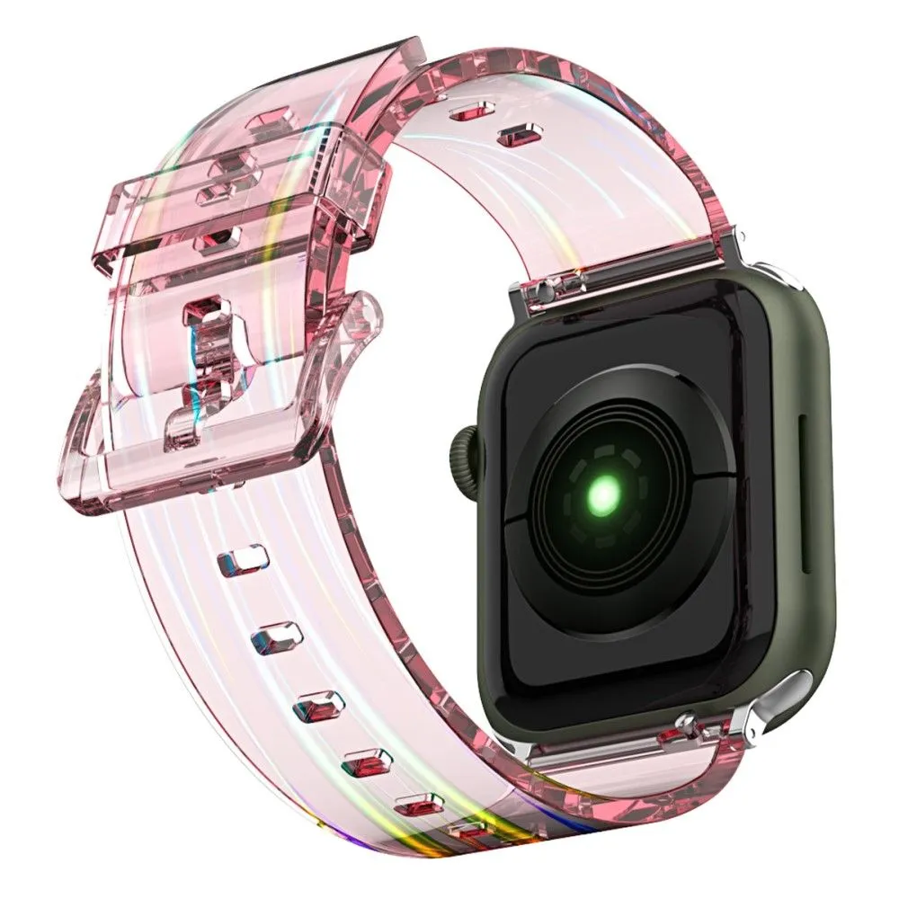 Apple Watch (45mm) flexible transparent watch strap - Transparent Pink