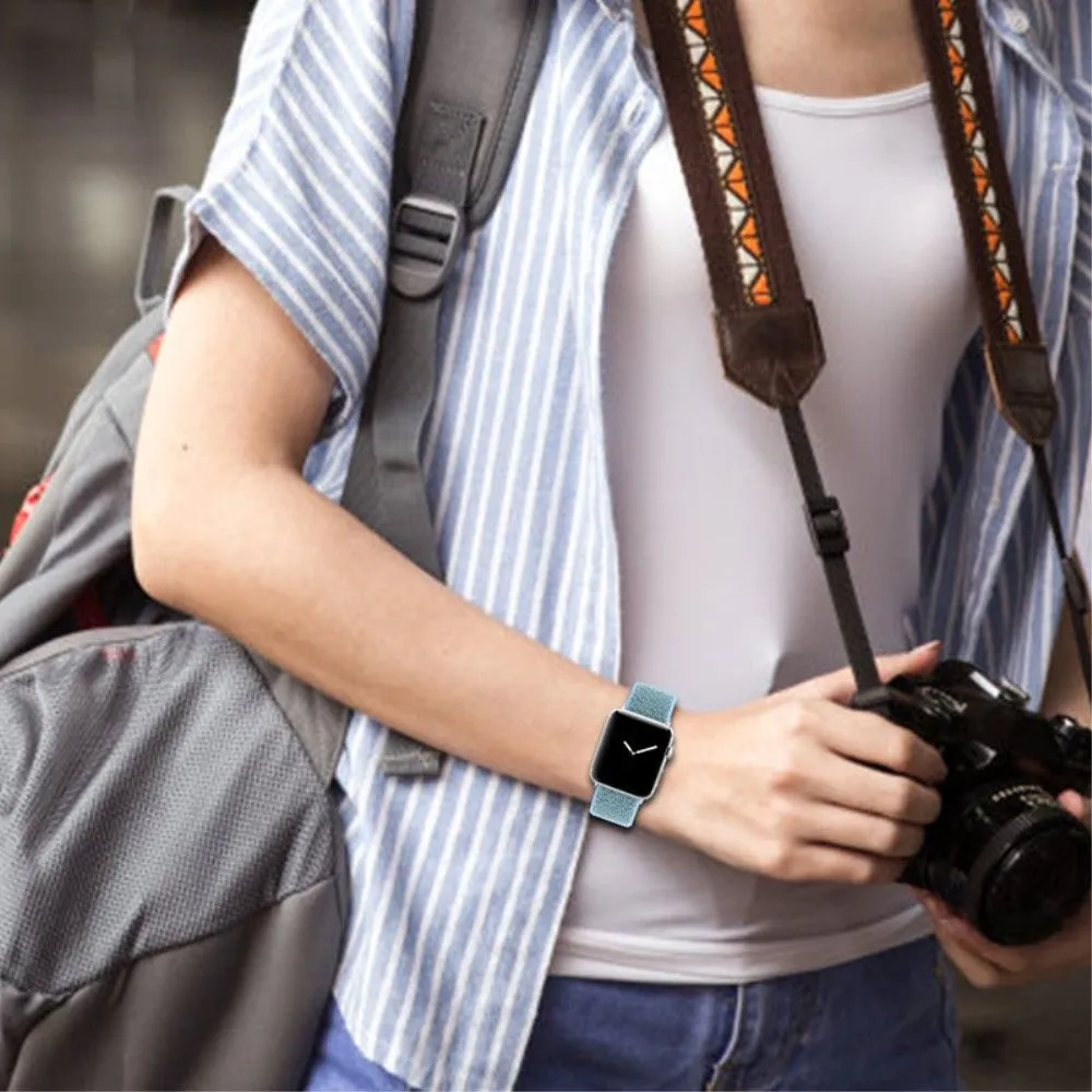 Apple Watch (45mm) nylon watch strap - Lake Blue