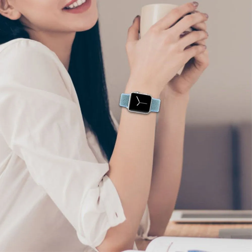 Apple Watch (45mm) nylon watch strap - Lake Blue