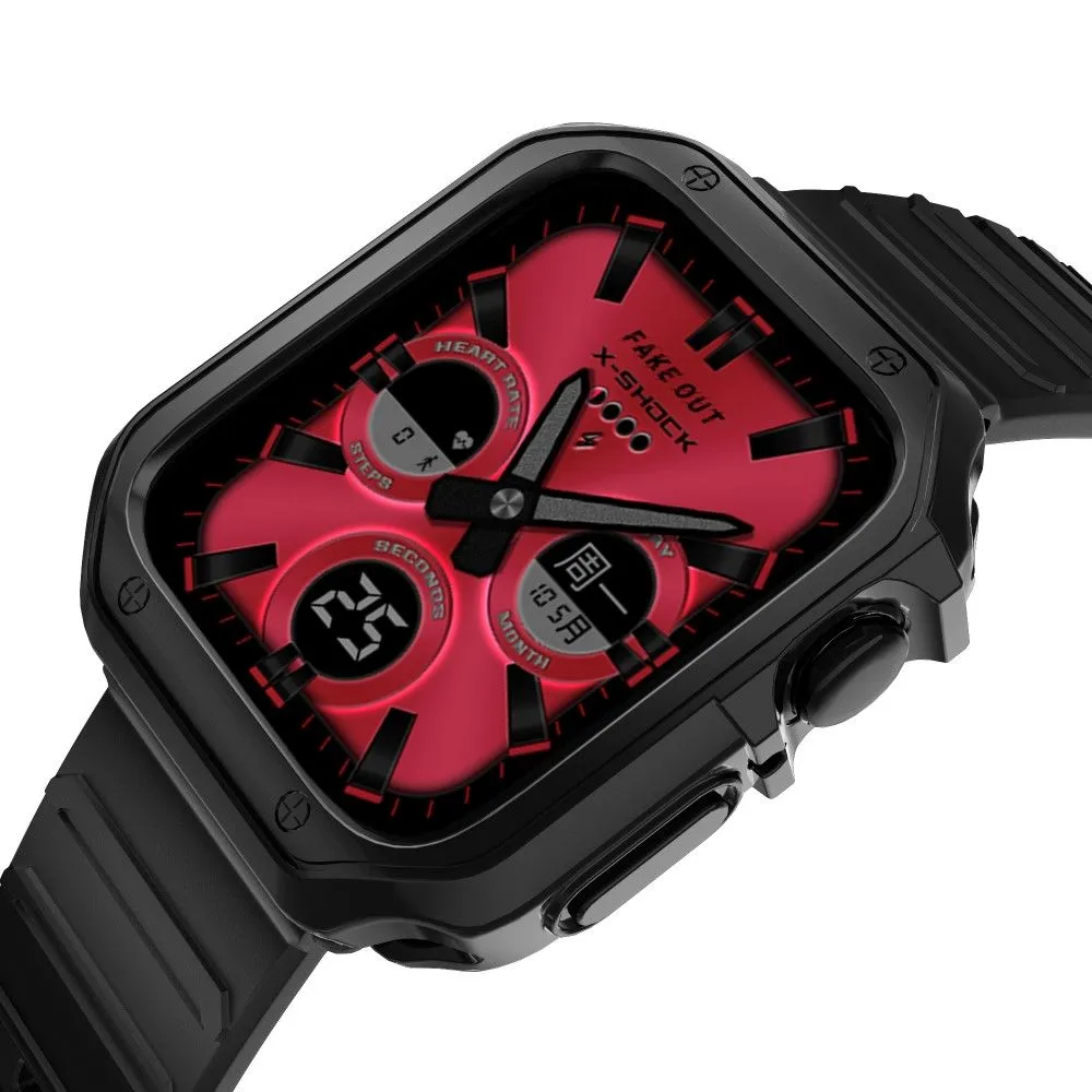 Apple Watch (45mm) TPU watch strap   frame - Black