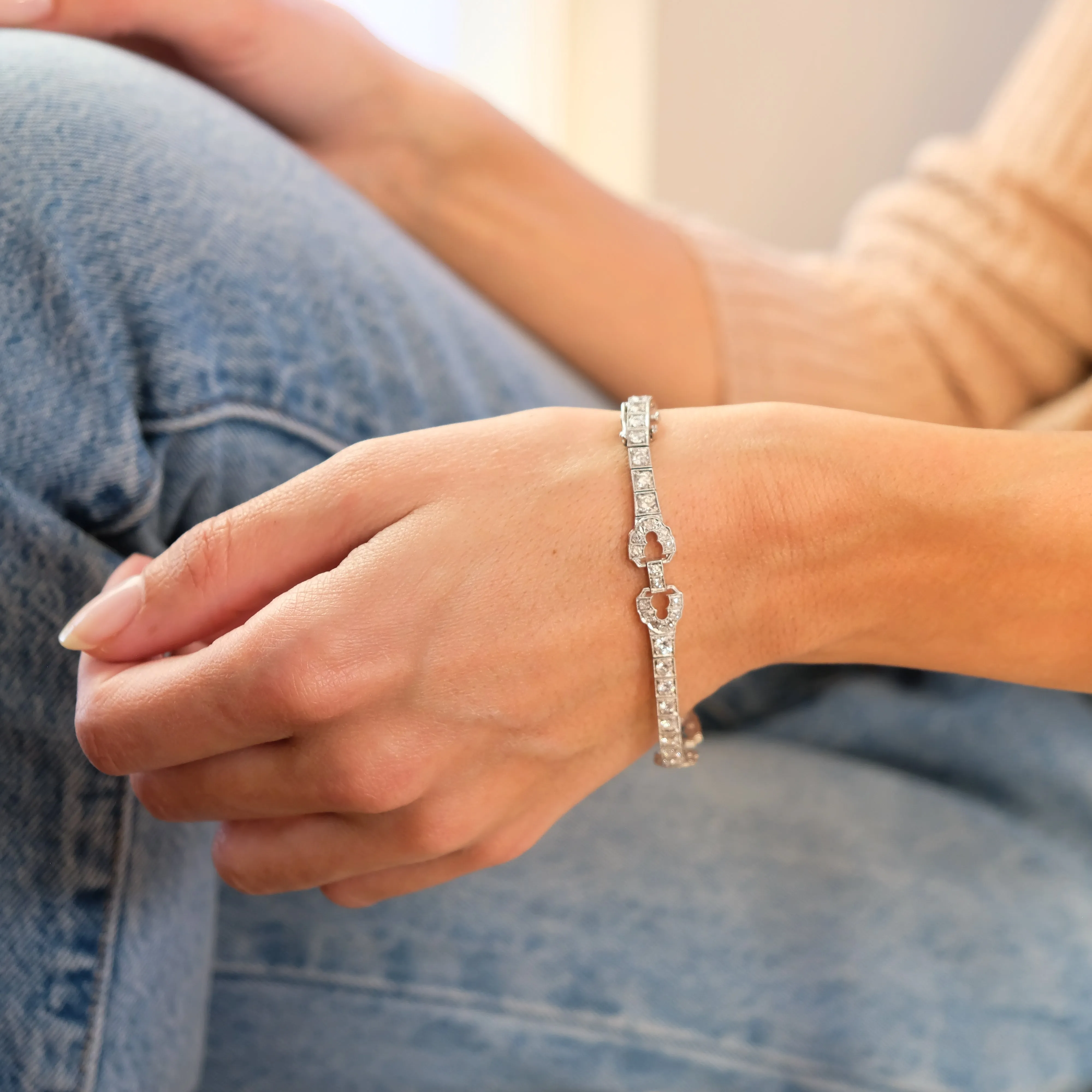 Art deco horse bit bracelet