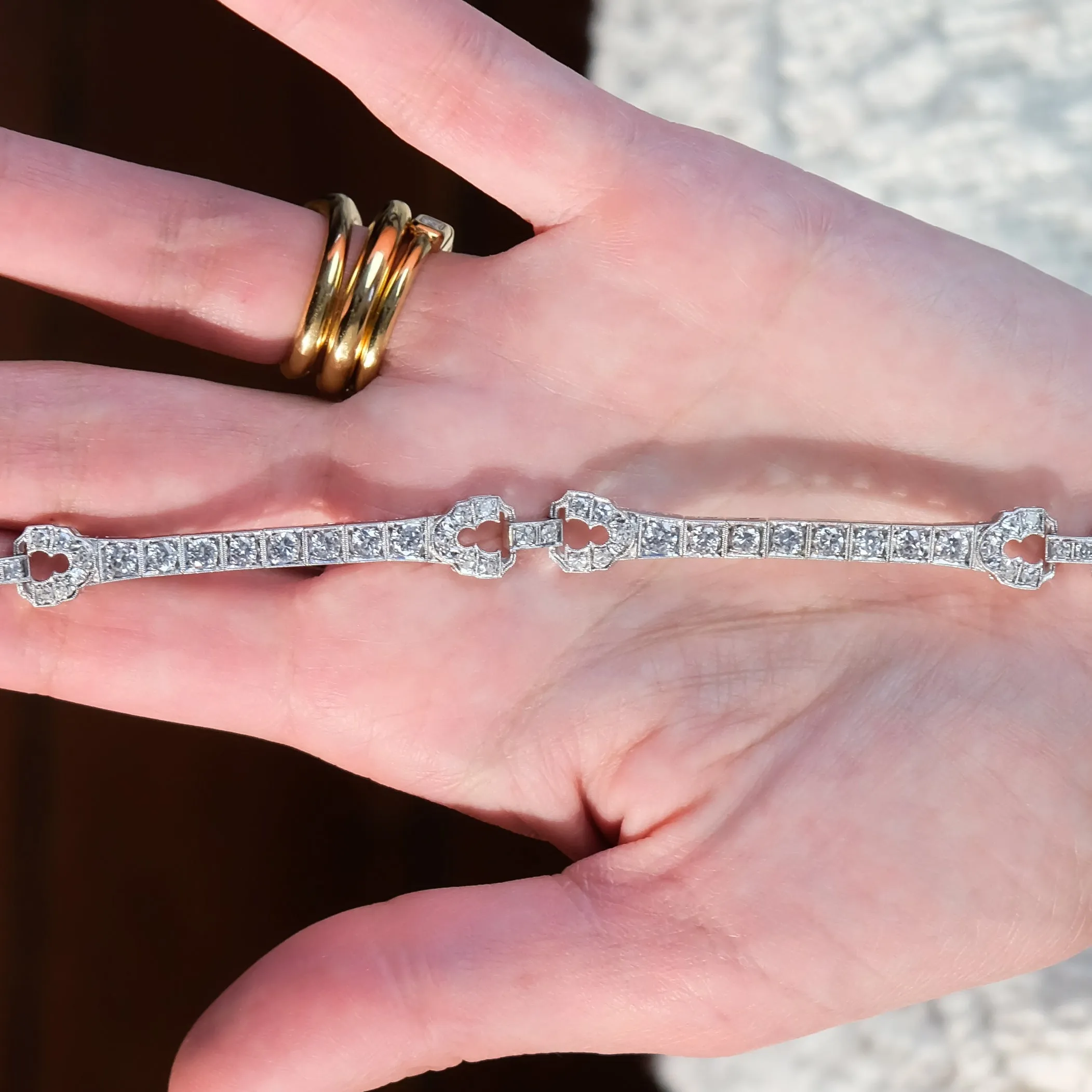 Art deco horse bit bracelet