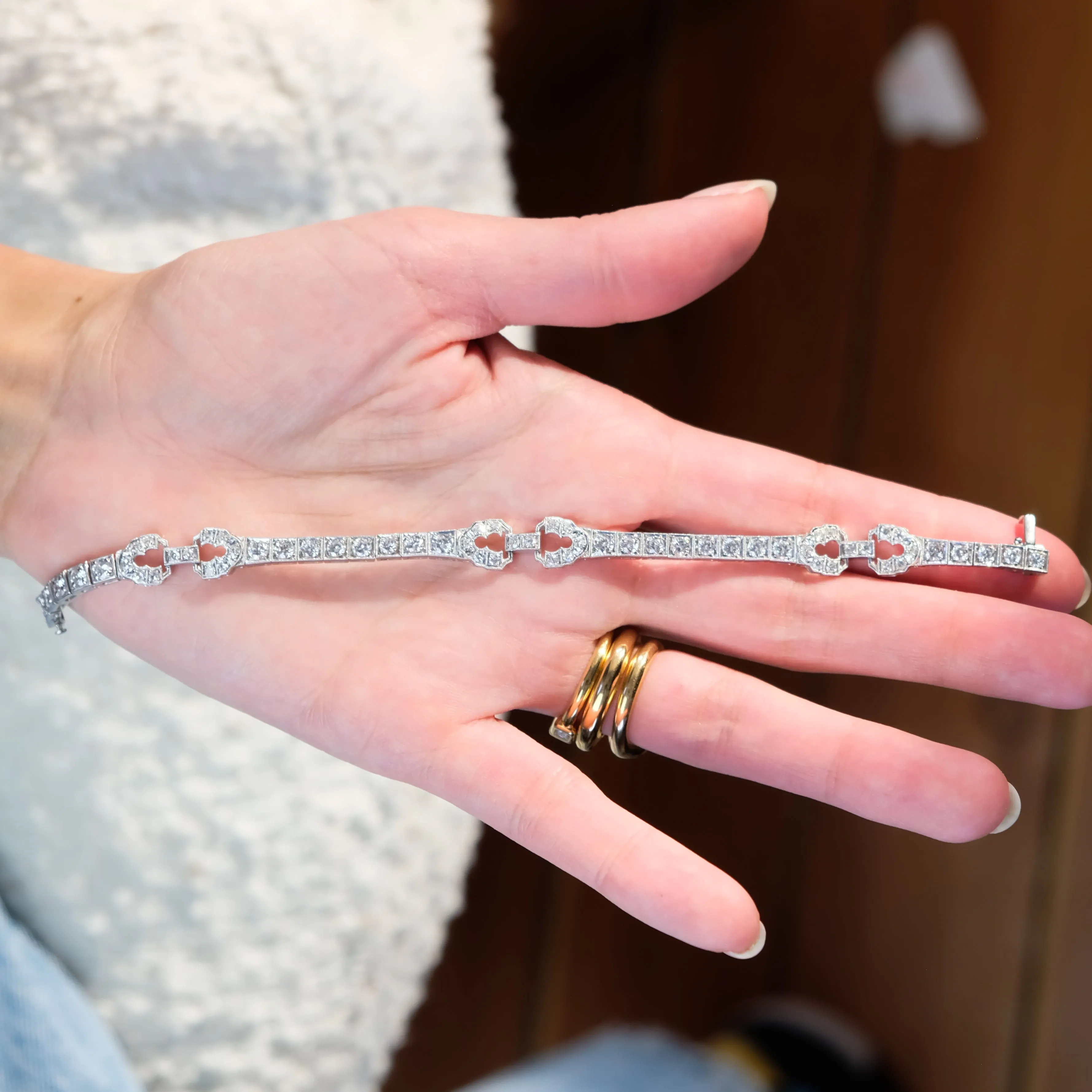 Art deco horse bit bracelet
