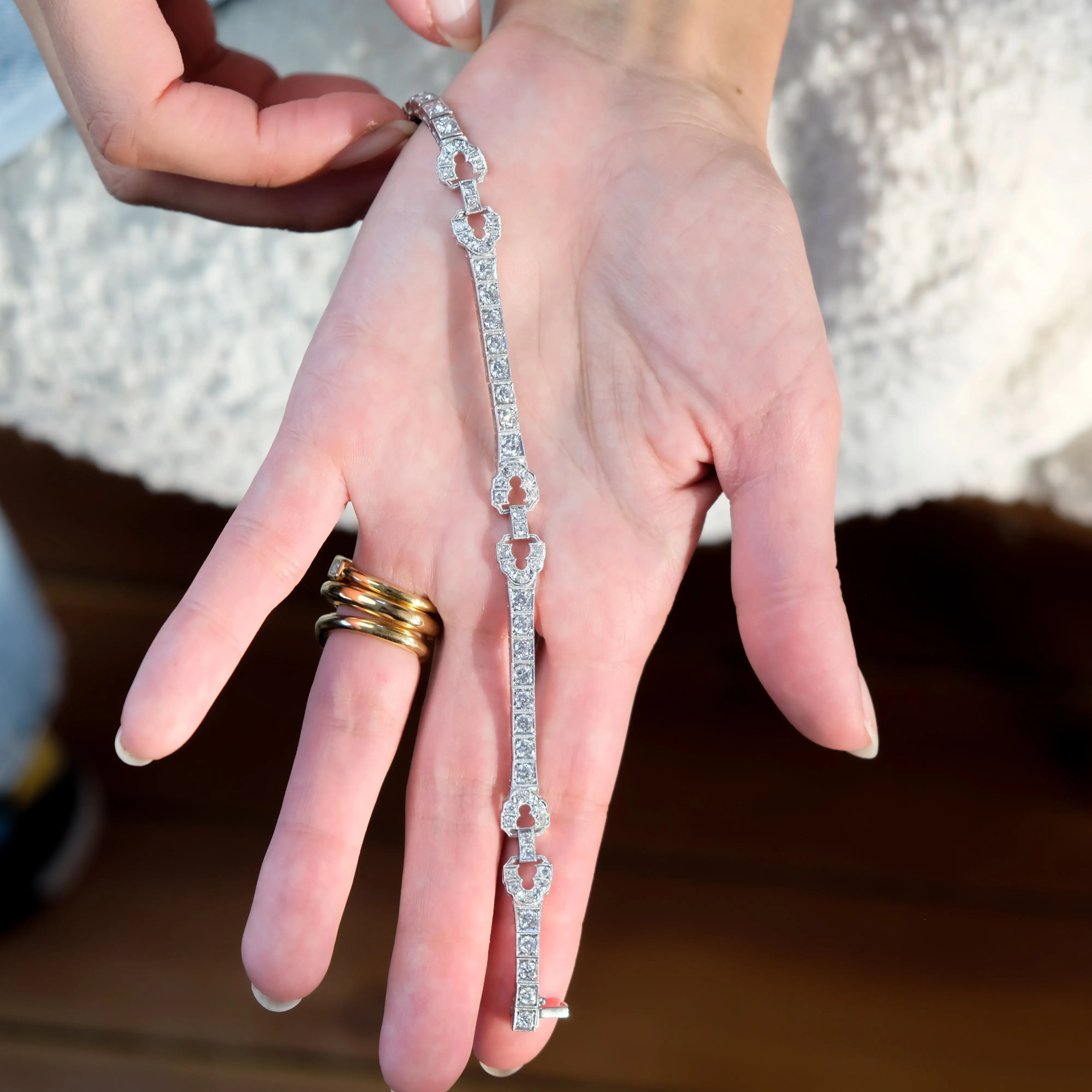 Art deco horse bit bracelet