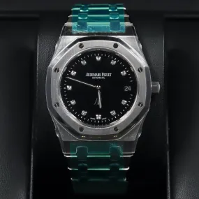 Audemars Piguet<br>15206PT Royal Oak Jumbo Platinum Black Onyx Dial