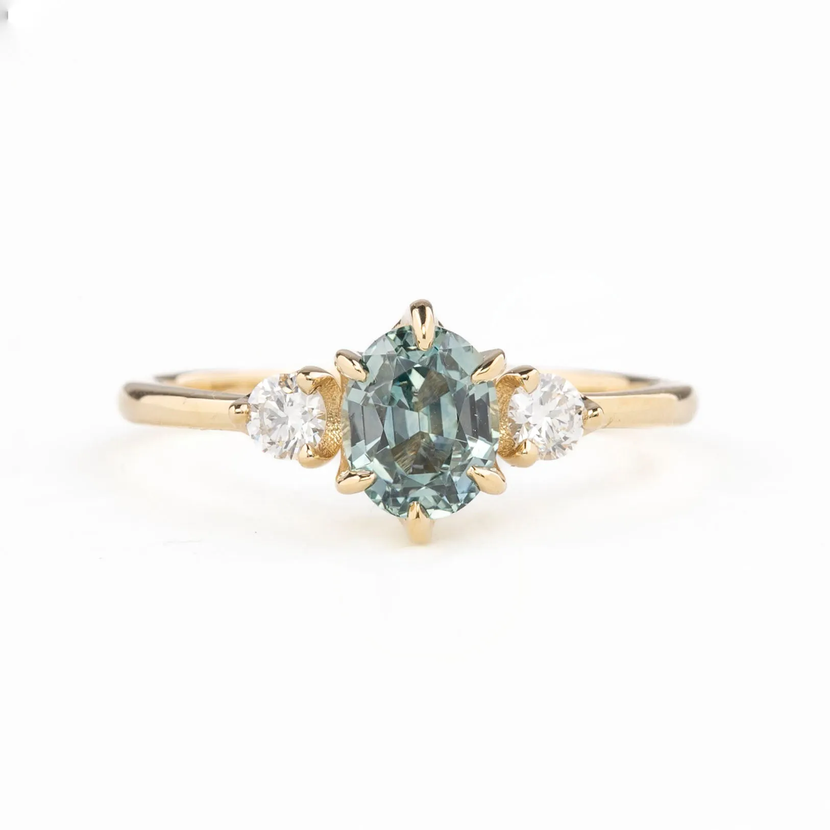 Ayana Ring 1.10ct Light Blue Montana Sapphire, 14k Yellow Gold (One of a kind)