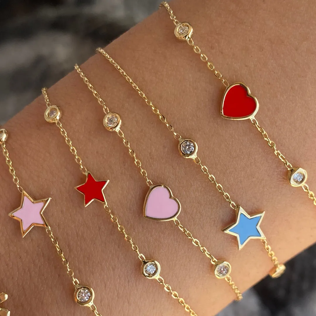 Babydoll 18K Gold Bracelet w. Diamonds