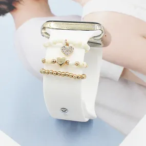 Band Bling 3pc. Stack Beaded Hearts Multiple Styles/Colors Available