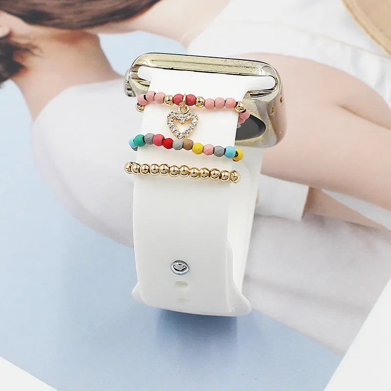 Band Bling 3pc. Stack Beaded Hearts Multiple Styles/Colors Available