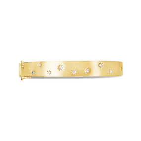 Bangle Bracelet with Scattered Diamond Stars