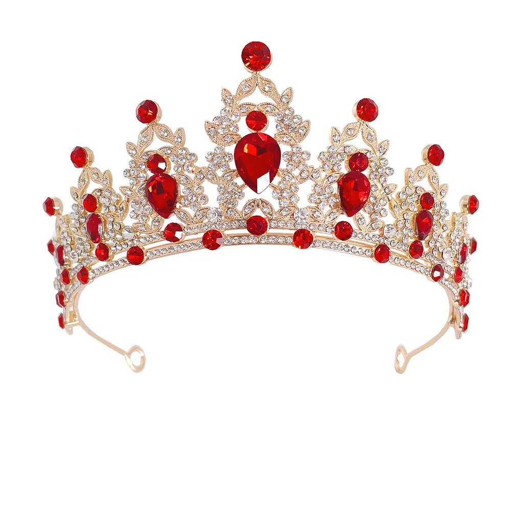 Baroque Crystal Tiara Crown Wedding Pageant Hair Accessories