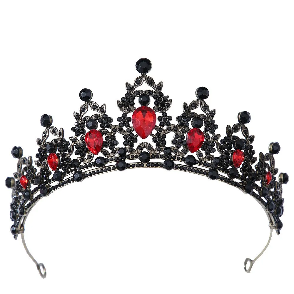 Baroque Crystal Tiara Crown Wedding Pageant Hair Accessories