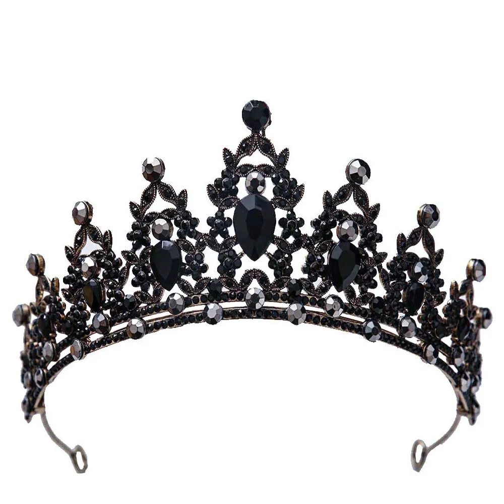 Baroque Crystal Tiara Crown Wedding Pageant Hair Accessories