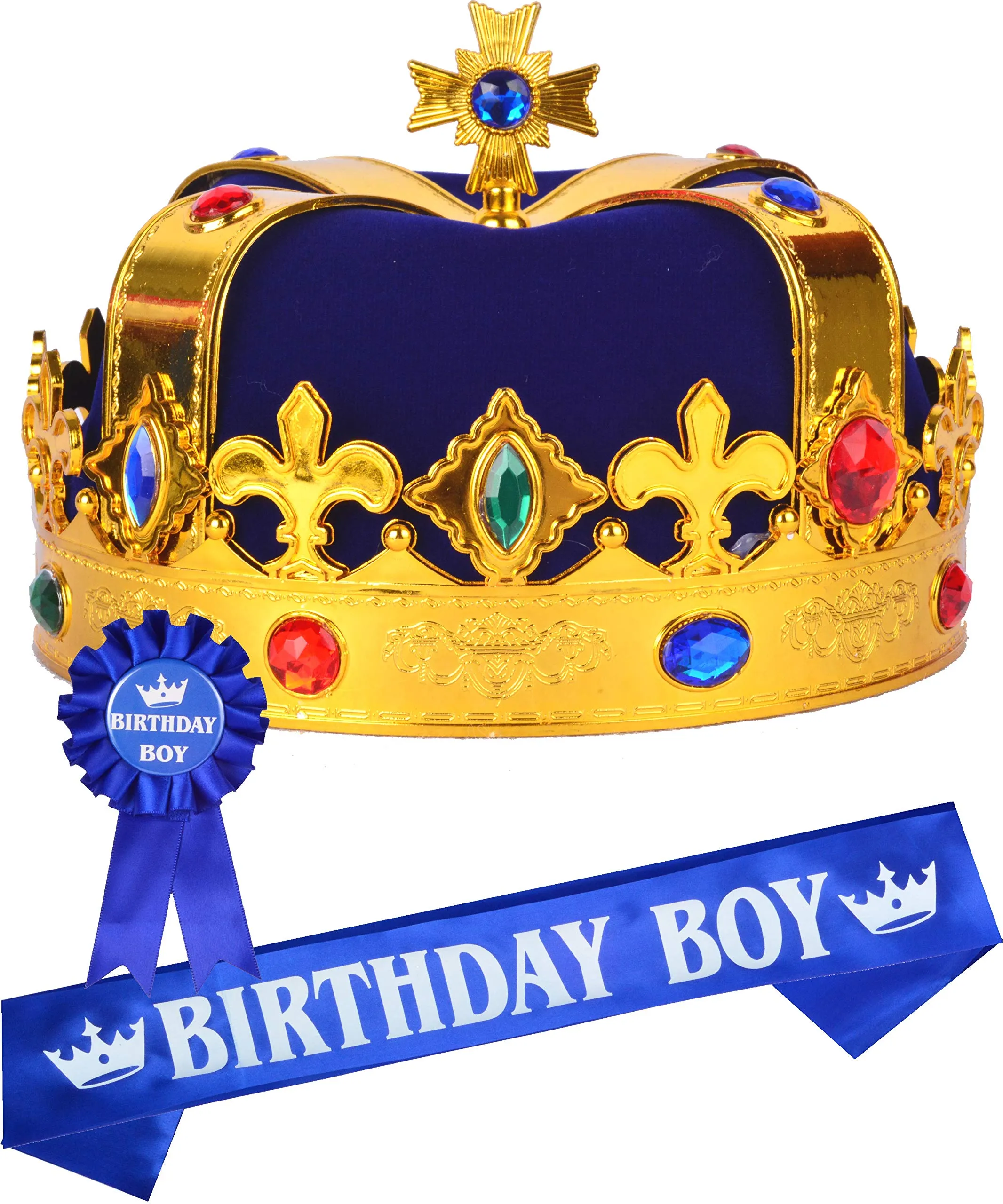 Birthday King Crown And Sash For Boy,Birthday Boy Prince Crown Sash And Pin
