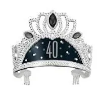 Black And Silver 40th Birthday Tiara