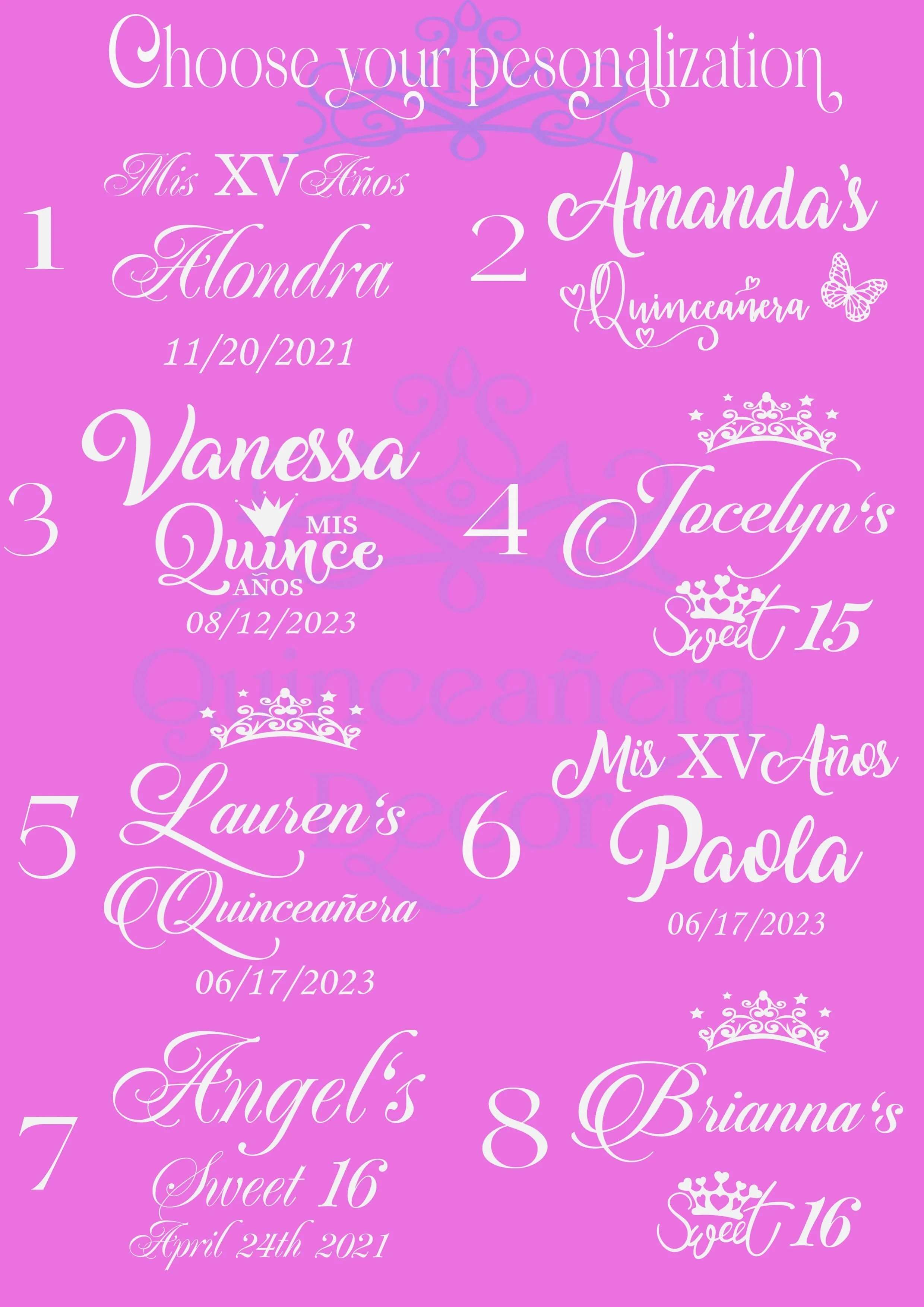 Black Quinceanera Pillows Set