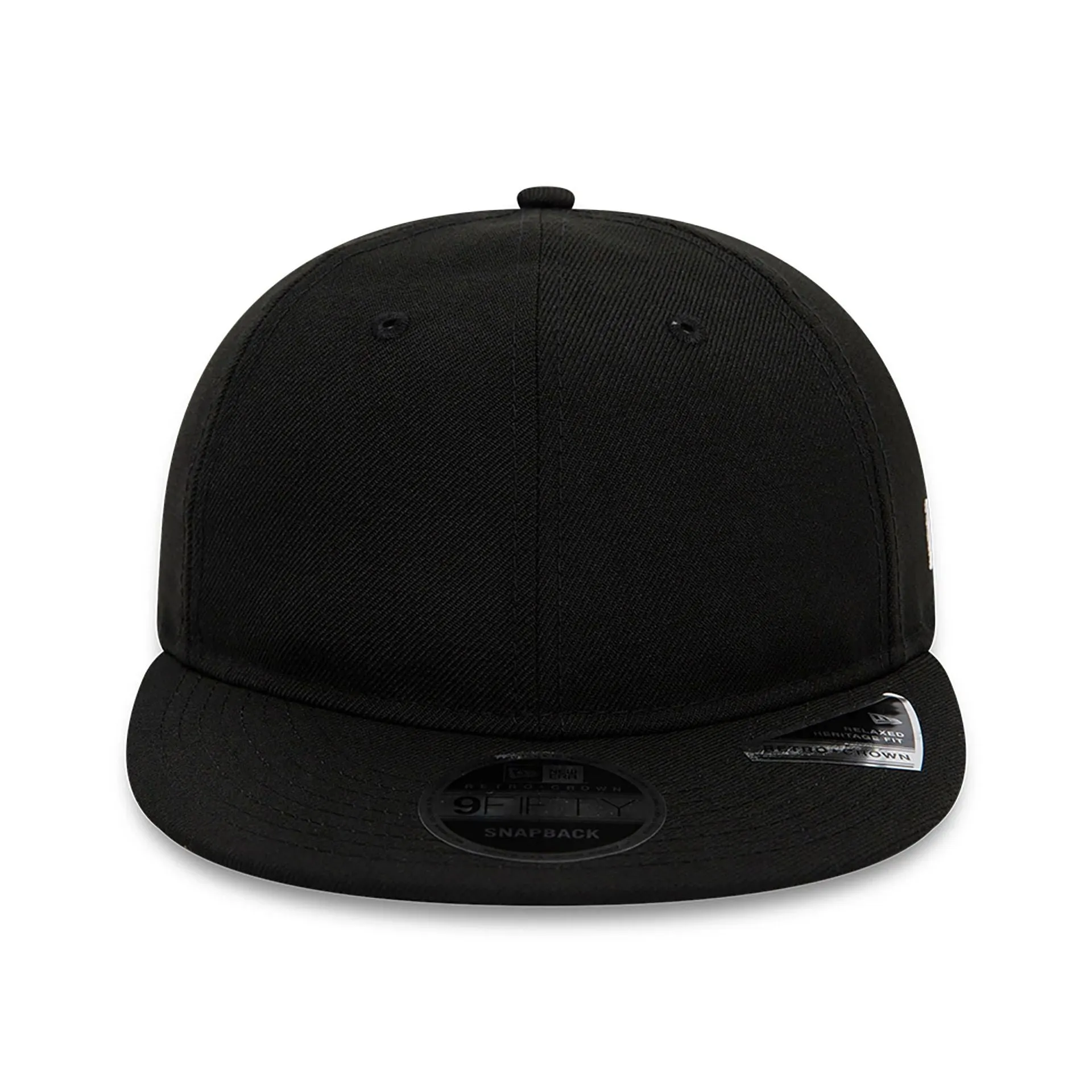 Blank New Era Black Retro Crown 9FIFTY Snapback Cap