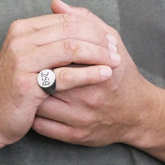 Bold Globe Ring | Roman Numerals