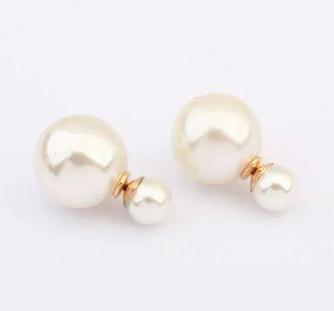 Bowling Pin Reversible Pearl Earrings - Five Colors to Choose!