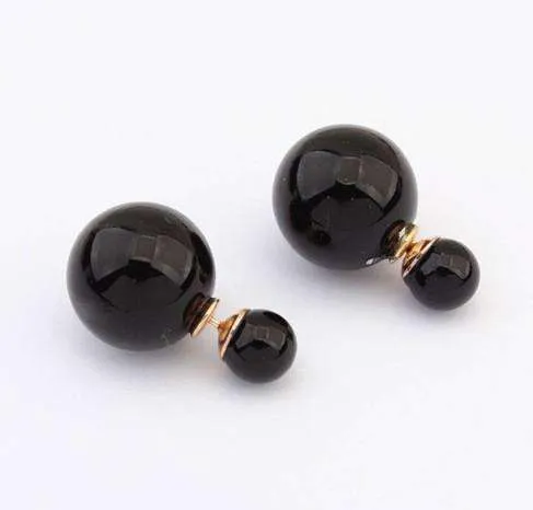 Bowling Pin Reversible Pearl Earrings - Five Colors to Choose!