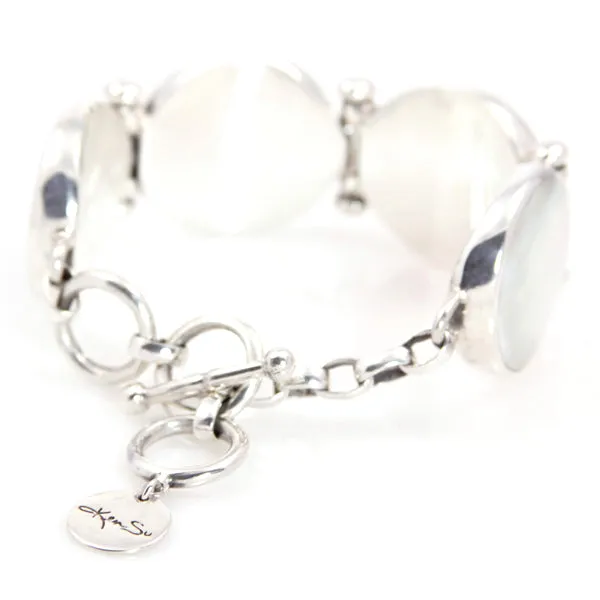 Bracelet - Link Mother Of Pearl Sterling Silver - Signature Collection