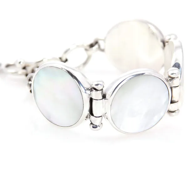 Bracelet - Link Mother Of Pearl Sterling Silver - Signature Collection