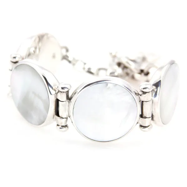 Bracelet - Link Mother Of Pearl Sterling Silver - Signature Collection