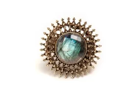 Brass Labradorite Large Chunky Handmade Empress ring