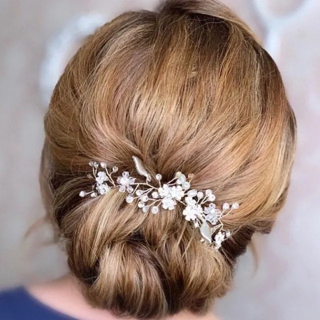 Bridal hair piece Bridal hair vine Silver Bridal headpiece Bridal hair comb Silver Wedding hair comb Wedding hair piece Silver hair vine